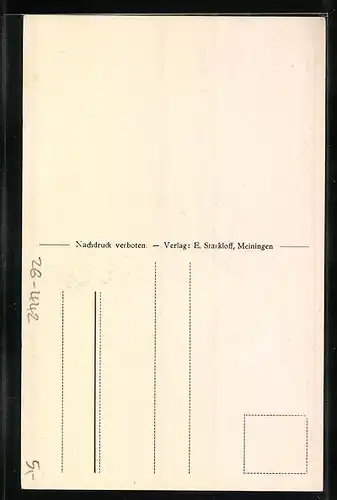 Künstler-AK H. Starkloff: Der Postbeamte mit seiner Glückspuppe