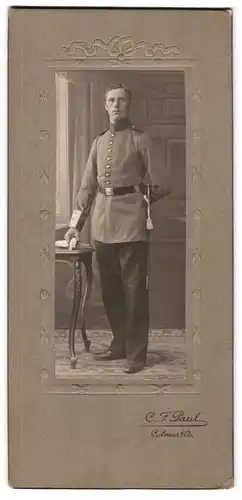 Fotografie C. F. Paul, Colmar, Soldat in Uniform mit Portepee