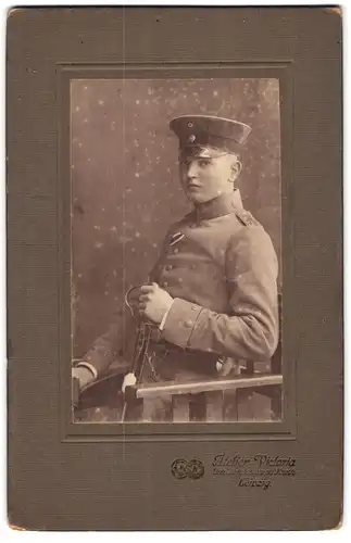 Fotografie Atelier Victoria, Leipzig, Junger Soldat in Uniform, 78. Rgt.