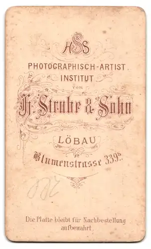 Fotografie H. Strube & Sohn, Löbau, Blumenstr. 339 s, Bürgerliche Dame mit Buch in der Hand
