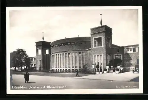 AK Düsseldorf, Grosse Ausstellung 1926, Restaurant Rheinterasse