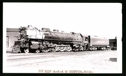 Fotografie Grayson, Longview, Ansicht Denver / Colorado, Dampflok Nr. 817 der Union Pacific, Eisenbahn USA