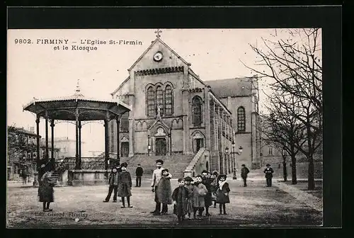 AK Firminy, L`Eglise St.Firmin et le Kiosque