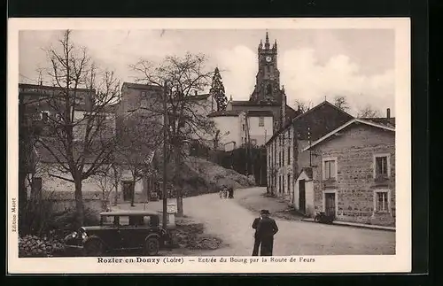 AK Rozier en Donzy, Entrée du Bourg par la Route de Feurs