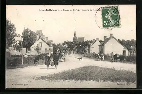 AK Mur-de-Sologne, Entrée du Pays par la route de Romorantin