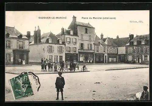 AK Ouzouer-le-Marché, Place du Marché, Côté nord