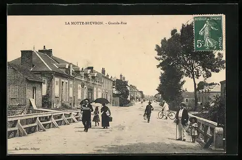 AK La Motte-Beuvron, Grande-Rue, Strassenpartie