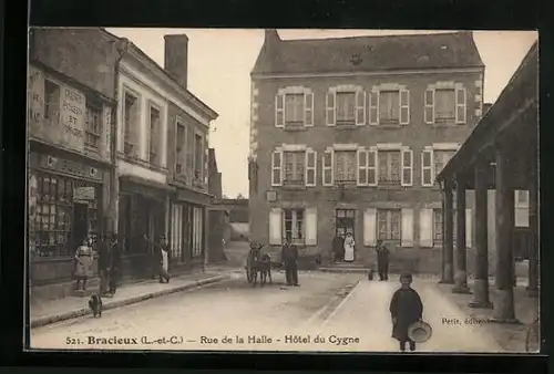 AK Bracieux, Rue de la Halle, Hôtel du Cygne