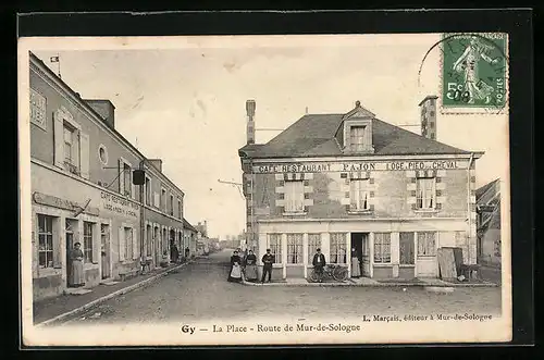 AK Gy, La Place, Route de Mur-de-Sologne, Restaurant Pajon