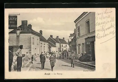 AK Angé, Le Bourg, Cafe du X. Siècle