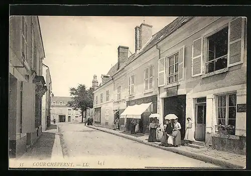 AK Cour-Cheverny, Hotel des Trois Marchands, Cafe de l`Hotel, Une Rue