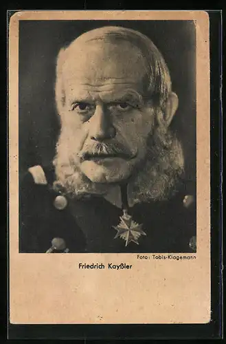 AK Schauspieler Friedrich Kayssler in Uniform mit Bart