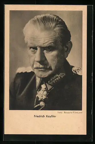 AK Schauspieler Friedrich Kayssler in Uniform mit Schnurrbart