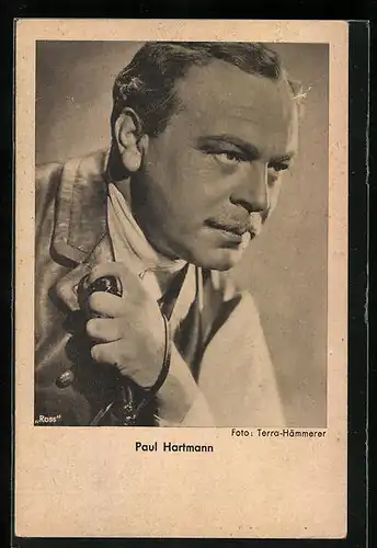 AK Schauspieler Paul Hartmann mit Schnurrbart