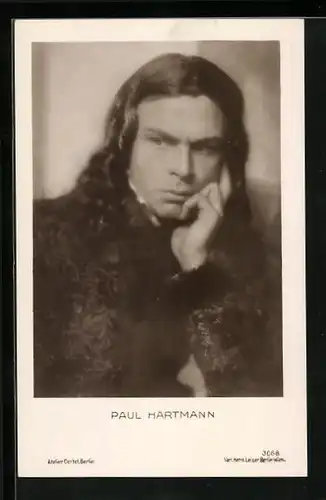 AK Schauspieler Paul Hartmann mit langen Haaren