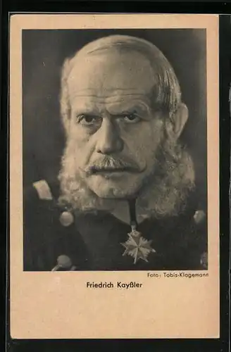 AK Schauspieler Friedrich Kayssler mit Kaiser-Wilhelm-Bart