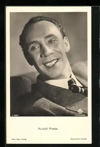 AK Schauspieler Rudolf Platte lächelt