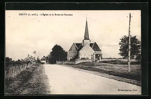 AK Neuvy, L`Eglise et la Rourte de Bracieux