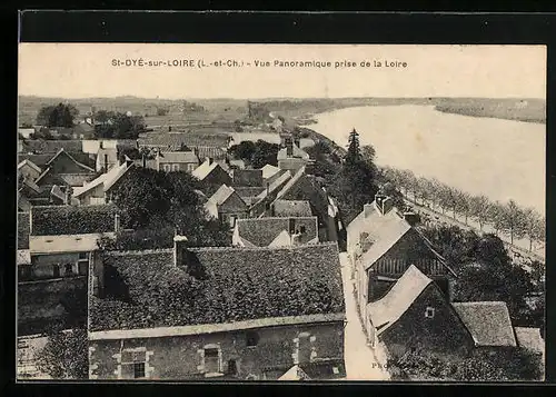 AK St-Dyé-sur-Loire, Vue Panoramique prise de la Loire