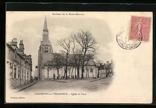 AK Chaumont-sur-Tharonne, Eglise et Place