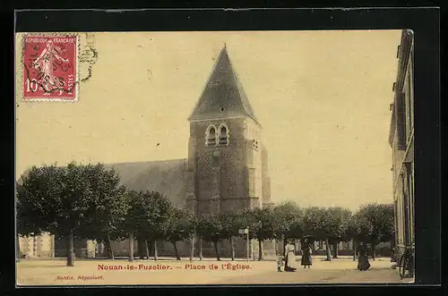 AK Nouan-le-Fuzelier, Place de l`Église