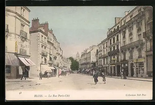AK Blois, La Rue Porte-Côté, Strassenpartie
