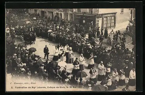 AK Blois, Funérailles de Mgr. Laborde, Evêque de Blois 1907