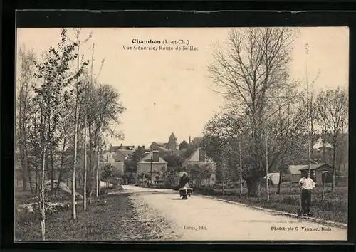 AK Chambon, Vue générale, Route de Seillac