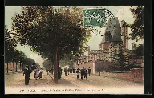 AK Blois, Avenue de la Gare et Pavillon d`Anne de Bretagne
