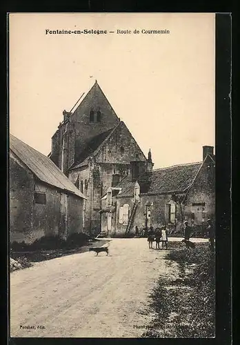 AK Fontaine-en-Sologne, Route de Courmemin