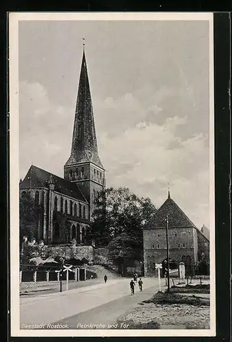 AK Rostock, Petrikirche und Tor