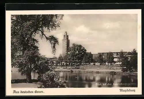 AK Magdeburg, Blick auf das Ausstellungsgelände