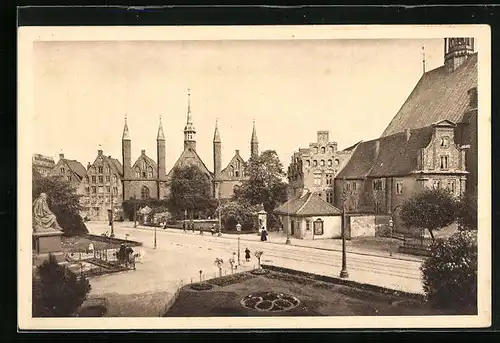 AK Lübeck, Heiligengeist-Hospital mit Geibelplatz