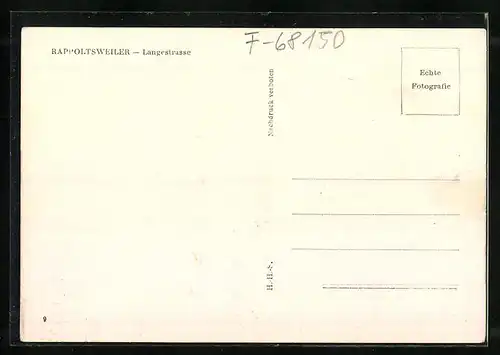 AK Rappoltsweiler, Langestrasse mit Geschäften