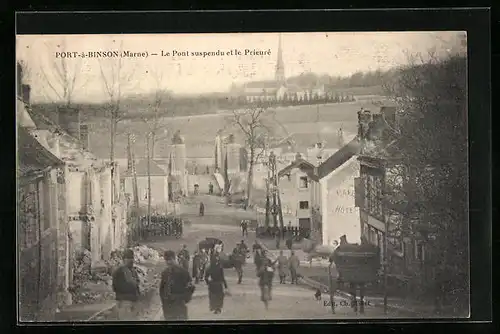 AK Port-à-Binson, Le Pont suspendu et la Prieure