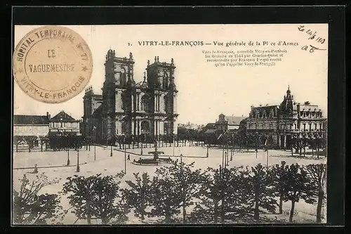 AK Vitry-le-Francois, Vue générale de la Place d`Armes