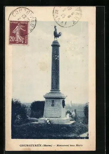 AK Courgivaux, Monument aux Morts
