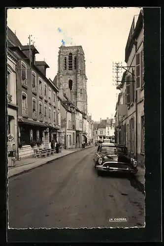 AK Sezanne, Rue Léon-Jolly et Hôtel de France