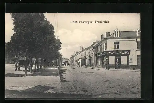 AK Pont-Faverger, Une rue