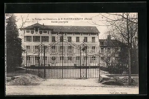 AK St-Martin-d`Ablois, Le refuge des Cheminots, Entrée principale