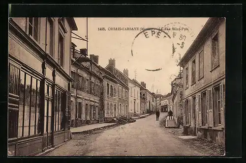 AK Orbais-l`Abbaye, La Rue Saint-Prix