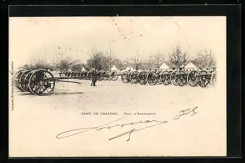 AK Camp de Châlons, Parc d`Artillerie