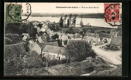 AK Chaumont-sur-Loire, Vue de Saint-Martin