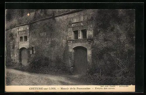 AK Couture-sur-Loir, Manoire de la Poissonnière, Entrée des caves