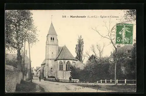 AK Marchenoir, Eglise et Chateau