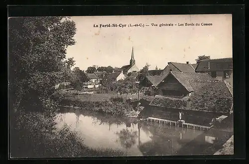 AK La Ferte-St-Cyr, Vue generale, Les Bords du Cosson