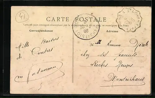 AK Contres, une Rue, Panoramique