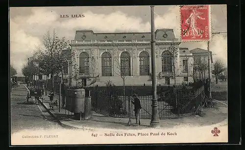 AK Les Lilas, Salle des Fêtes, Place Paul de Kock