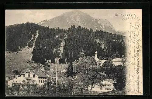 AK Birkenstein, Ortspartie gegen Bergpanorama