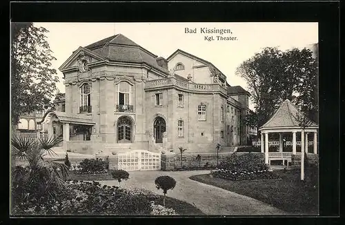 AK Bad Kissingen, Königliches Theater mit Garten